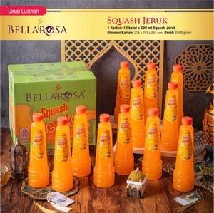 BellaRosa Squash Berperisa Jeruk 12pc @1dos