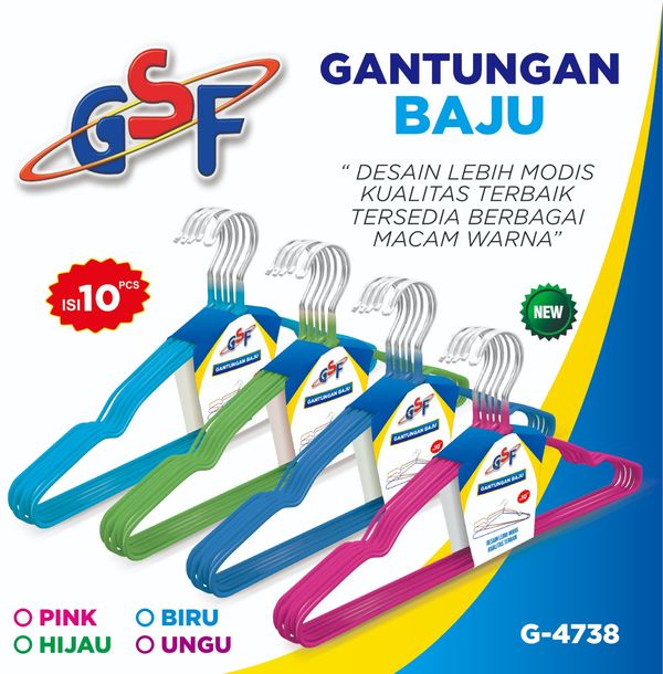 GSF Hanger Kawat Warna 4738 10pc @3pc
