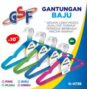 GSF Hanger Kawat Warna 4738 10pc @3pc