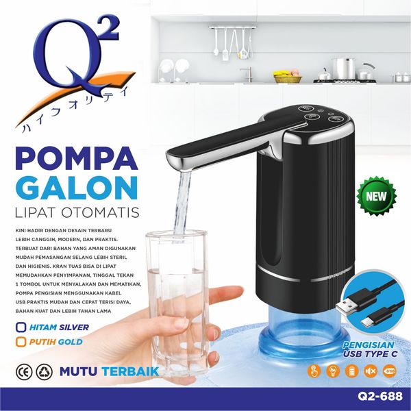 Q2 Pompa Galon USB 688 LED